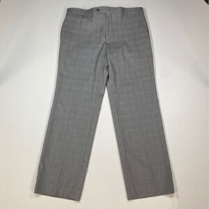 Ralph Lauren Slim Fit Plaid Dress Pants Men's 34Wx29L Polyester Viscose Elastane
